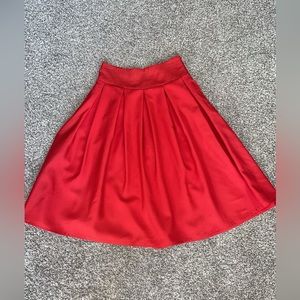 Midi Fit and Flare Choies Red Skirt